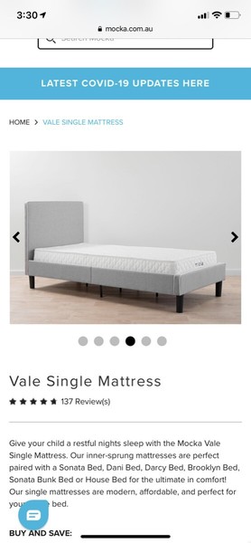 mocka vale mattress